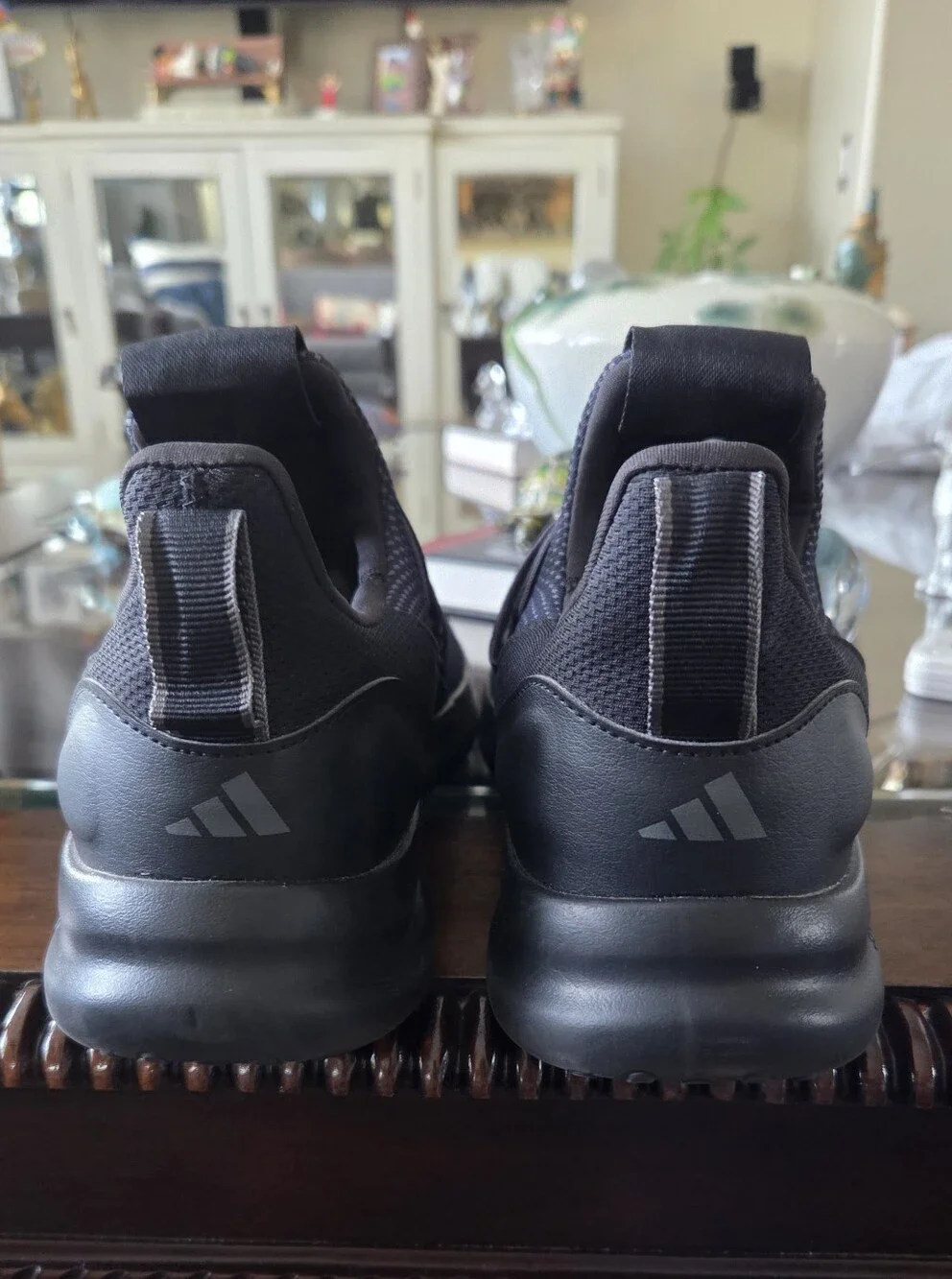 adidas Lite Racer Adapt Men's All-Black Cloudfoam Lace-Up Athletic Sneakers